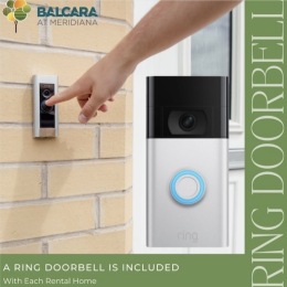 At Balcara at Meridiana, every luxury rental home includes a Ring doorbell! Visit our website to learn more At Balcara at Meridiana, every luxury rental home includes a Ring doorbell! Visit our website to learn more
